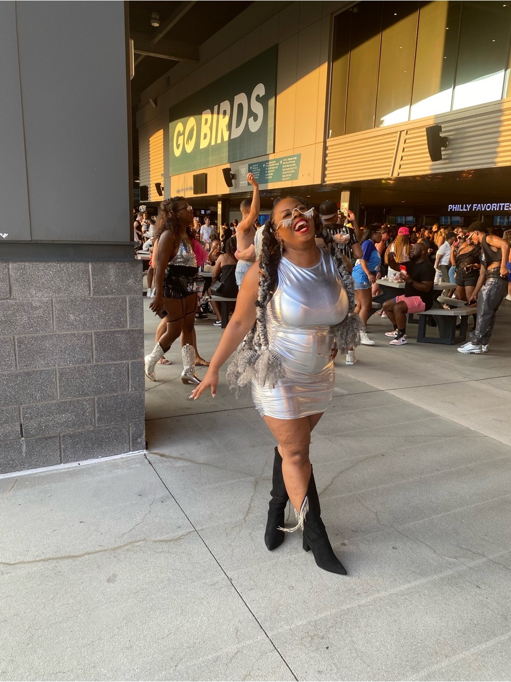 Silver Holographic Bodycon Mini Dress